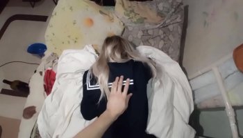 Isis getting cum on her tits